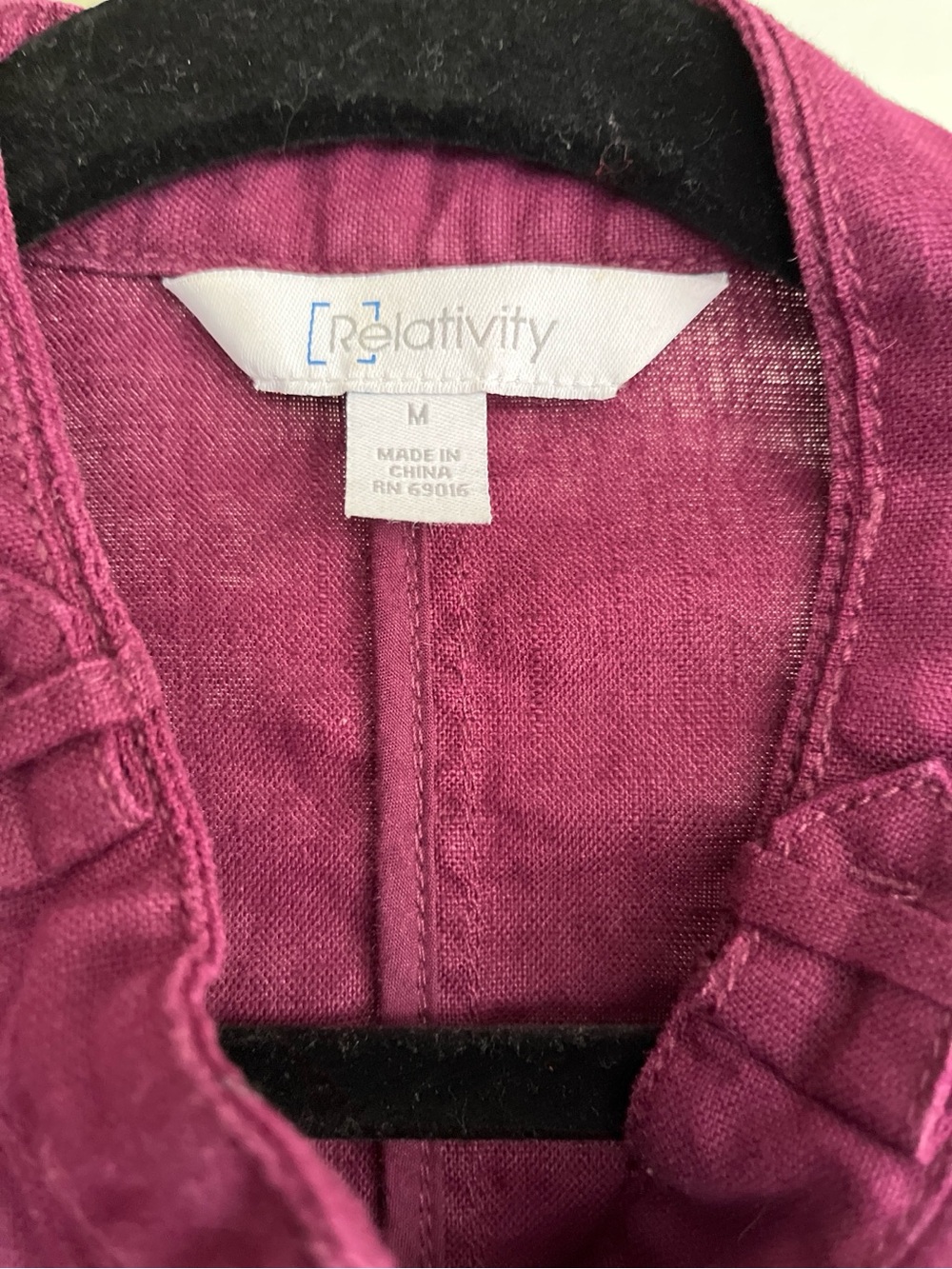 Women's Raspberry Button-Front Utility Jacket - Picture 2 of 3